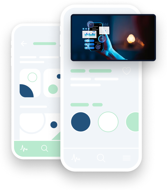 Interface de controle financeiro em um celular